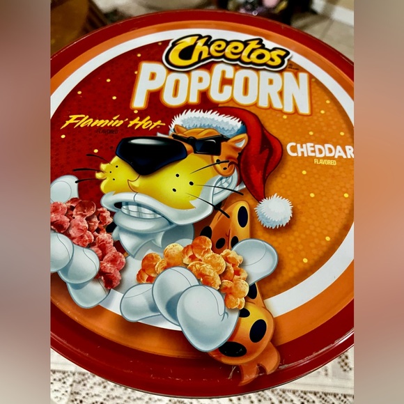 Chester Cheetah Cheetos Large Tin Canister - Popcorn Tin - Trash Can - Picture 2 of 7